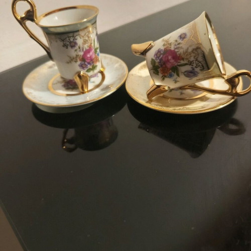 Vintage Royal Porzellan porcelain espresso cups new, set of 2