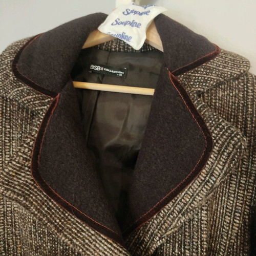 Μάλλινο παλτό BSB collection μεταχειρισμένο, καφέ, μέγεθος M