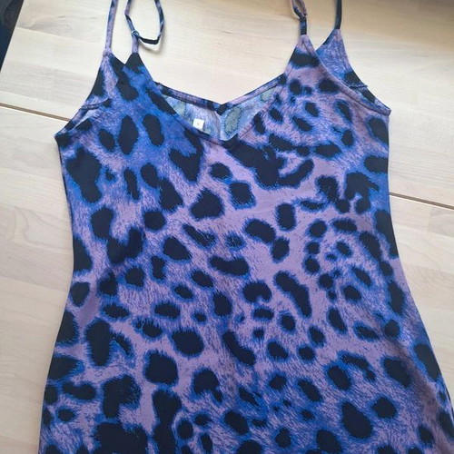Dancing Leopard Purple Leopard-Print Midi Maxi Dress like new, UK 8 EU Small