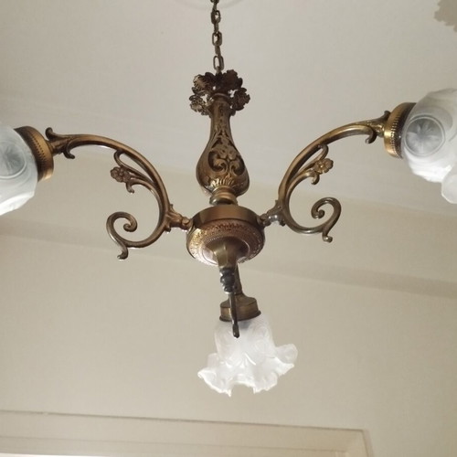 Vintage Brass Chandelier 3-light | Genuine Brass | Custom Order