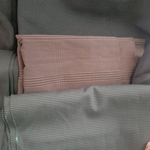 Various fabrics used, total 11 kg, different qualities and textures
