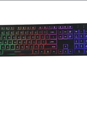 Gaming ενσύρματο φωτιζόμενο πληκτρολόγιο RGB καινούργιο, multimedia