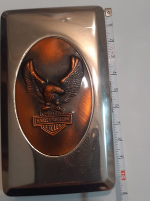 Harley Davidson case used for cigarettes and card holder