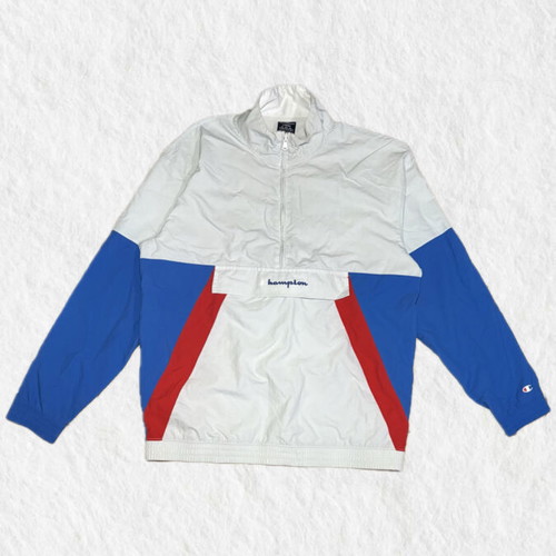 Champion Jacket used color block pullover, size L