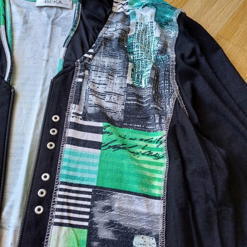 Jersey jacket like new, multicolor, size L