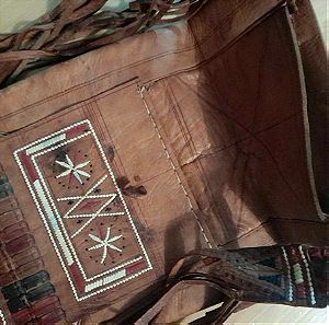 παλιά ινδιάνικη δερμάτινη τσάντα
