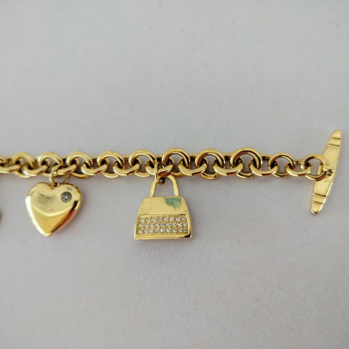 Folli Follie bracelet used, gold color, 20cm length