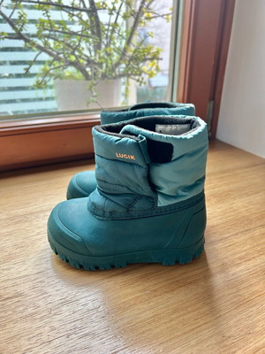 Decathlon Lugik children's snow boots used, blue