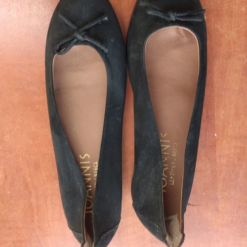 Velvet ballerinas used, size 37, black Ioannis
