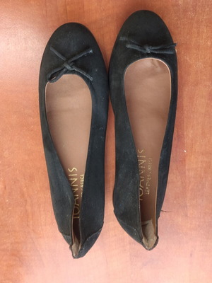 Velvet ballerinas used, size 37, black Ioannis
