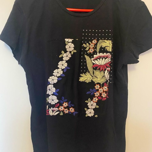 Zara blouse black multicolor, like new, size S