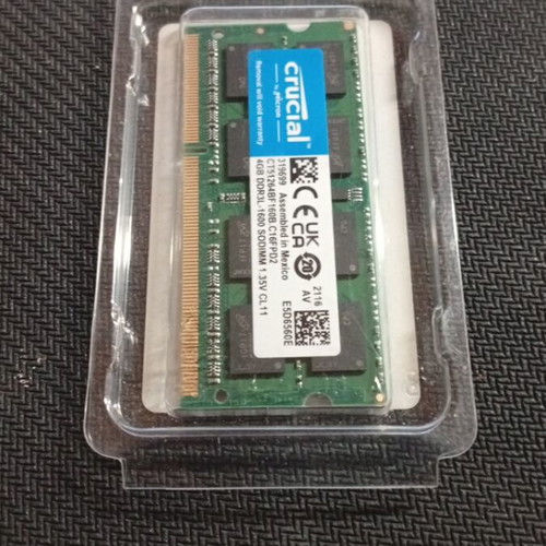 Crucial ram Sodimm 4gb ddr3 L 1600mhz for laptop new sealed