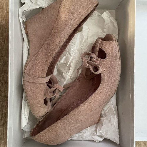 See by Chloé suede pink platform shoes size 36