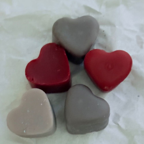 Wax melts heart shapes new soy wax