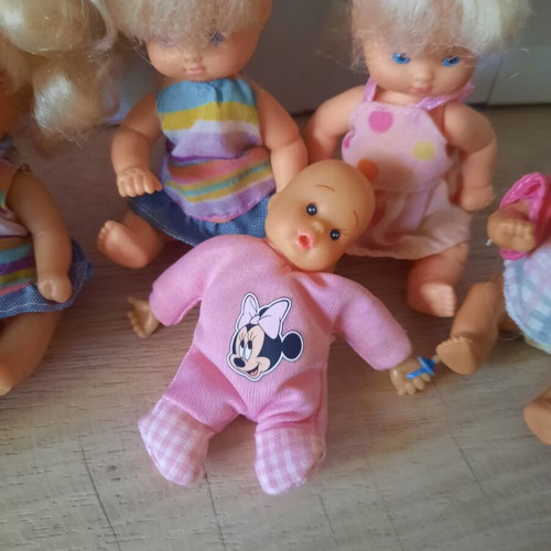 Retro Mini Dolls and Babies Steffi Love Simba & Petra used, set of 7