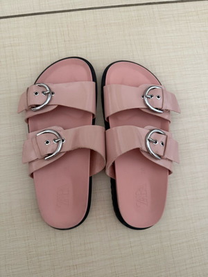 Zara kids sandals size 36 in pink and black