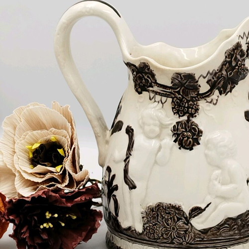 Vintage wine pitcher used, 1940s, Mullbär Mulberry Uppsala Ekeby Gefle