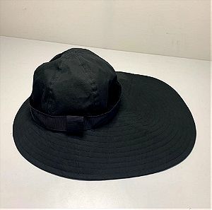 Sacai Black Wide brim beach hat