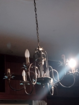 Vintage metal chandelier used, good condition