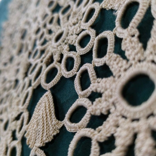 Set of 3 Handmade 60s Table Runners like new, crocheted with DMC 40 thread