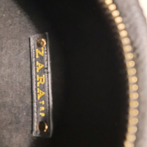 Zara cylindrical bag like new with embroidery