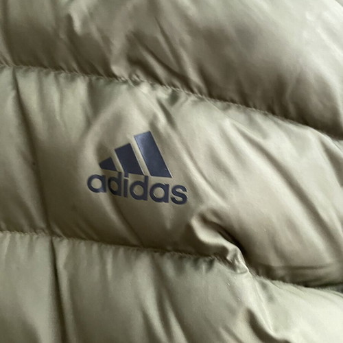 Adidas puffer jacket new, size L, green