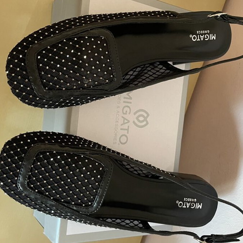 Migato sandals with strass like new, size 39, black