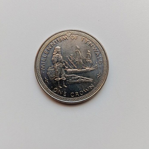 One Crown Isle of Man 1979 Millennium Tynwald coin like new