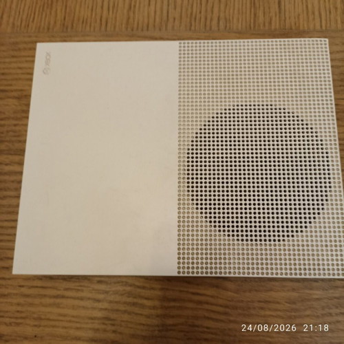 Xbox One S console with two controllers