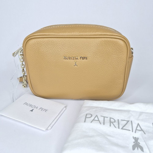 Patrizia Pepe leather crossbody bag new, brown