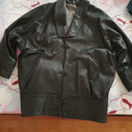 Leather jacket like new, black, batwing sleeves, size XXL