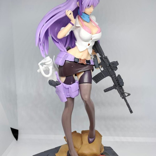 Anime Girl Collectible Figure with M4 Gun and Equipment like new