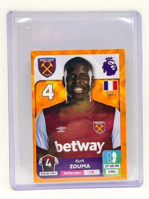 Panini Premier League 2024 Kurt Zouma Captain Orange Parallel sticker mint