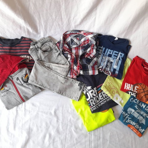 Energiers boys' clothes used, age 13-14, blue and multicolor