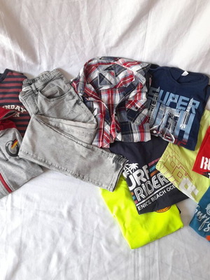 Energiers boys' clothes used, age 13-14, blue and multicolor