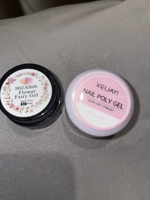 Set of 2 nail gels: XEIJAYI Nail Poly Gel Light Pink and Meet Across Flower Fairy Gel
