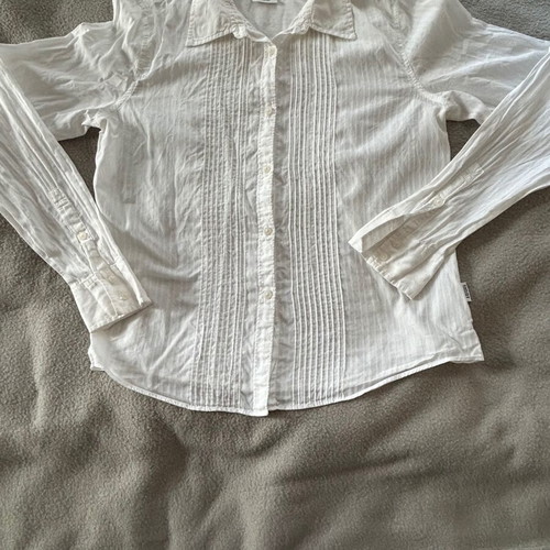 TOMMY HILFIGER, No M, white, long sleeve, used, women's.
