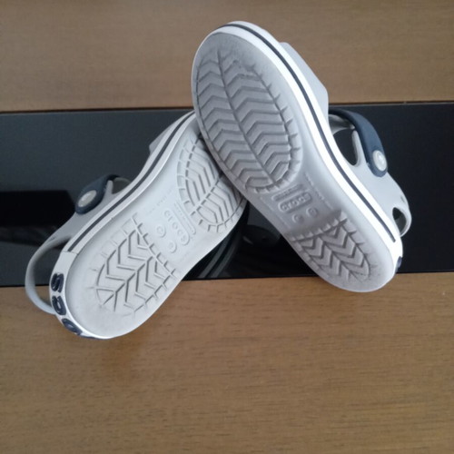Crocs sandals used, boys' size 25-26, grey and blue