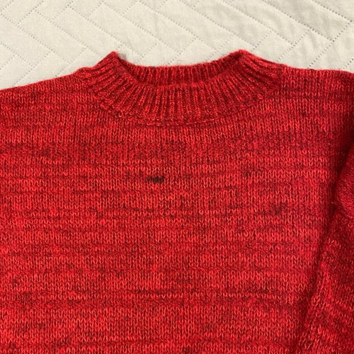 Women's warm pullover like new, one size, red