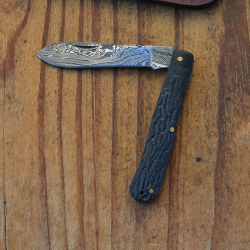 Damascus Handmade Folding Knife from The Eagle Collection New 5270