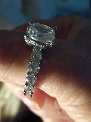 Ring with cubic zirconia new, size 11 unisex