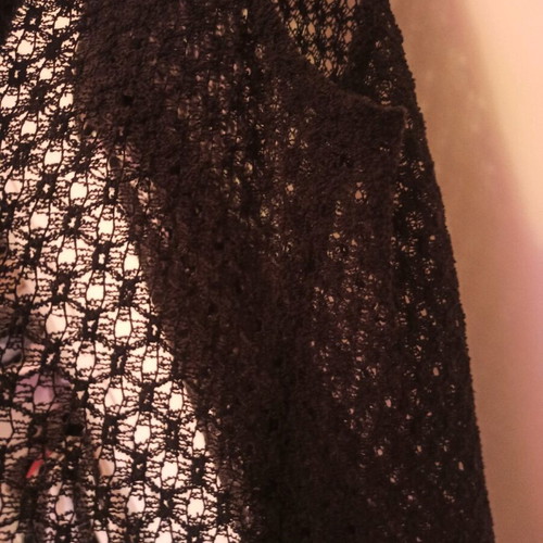 Knitted long sleeveless vest black like new, size S/M