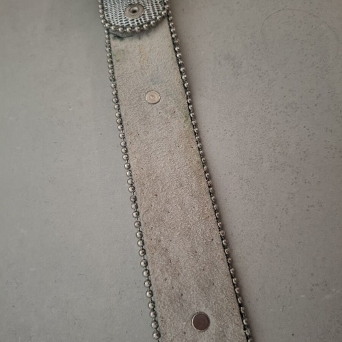 Morgan belt with rhinestones and metal details, 105 cm