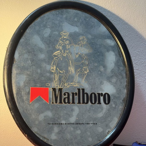 Marlboro Vintage Mirror used with original oxidation 53x44