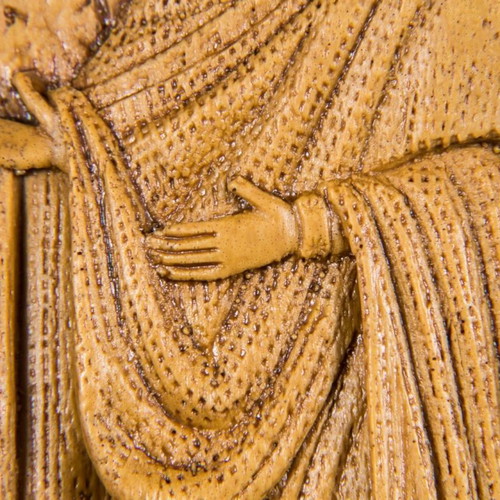 Panagia Gerontsissa icon made of wax, mastic and incense new