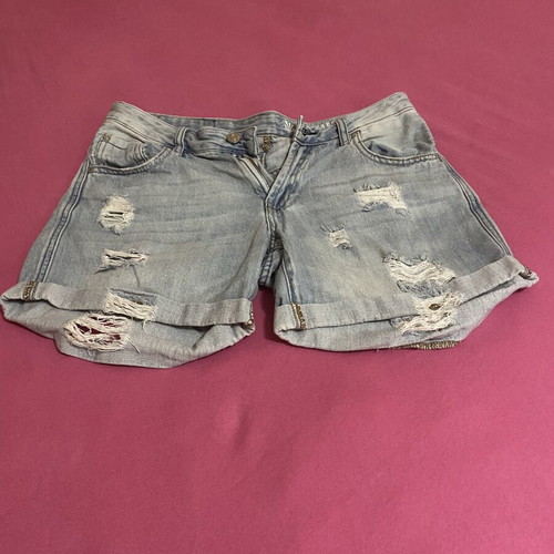 Funky Buddha shorts women's blue with rips like new, size S