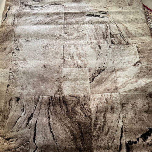 Carpet rug used, beige brown 220x160 cm