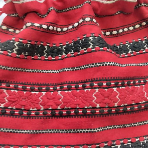 Cretan Vourgia like new, handmade cotton textile 30x27 cm