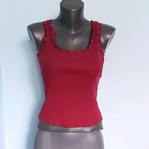 Enerjie Bordeaux Lace Tank Top vintage, like new