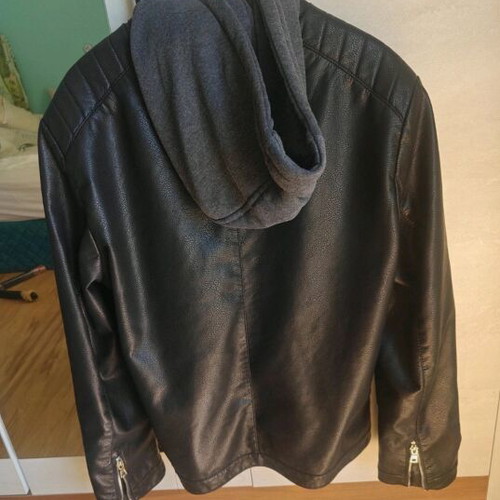 Jacket size L with detachable hood new, black